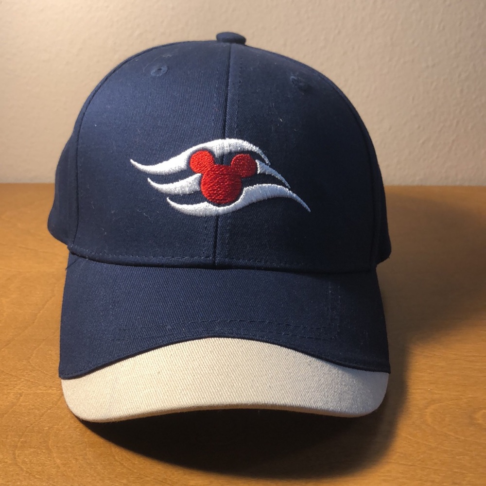 Disney Cruise Line Hat Blue and Cream Adult Unisex New Without Tags Adjustable